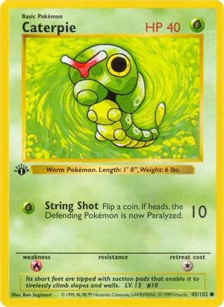 Caterpie — Base Set (Shadowless)