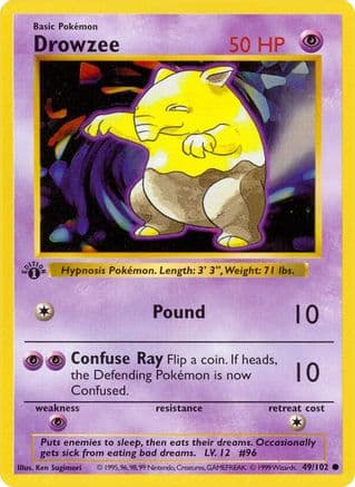 Drowzee — Base Set (Shadowless)