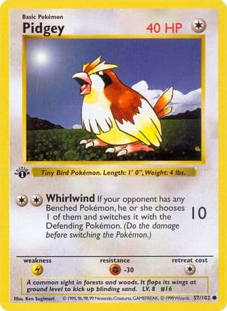 Pidgey — Base Set (Shadowless)