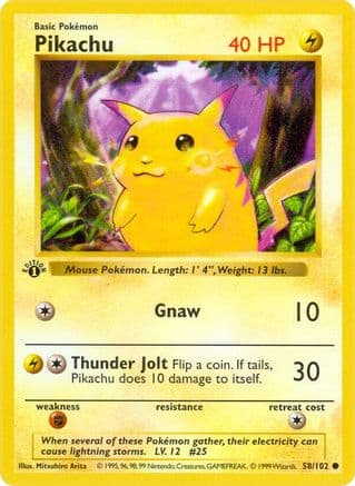 Pikachu — Base Set (Shadowless)