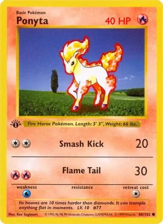Ponyta — Base Set (Shadowless)