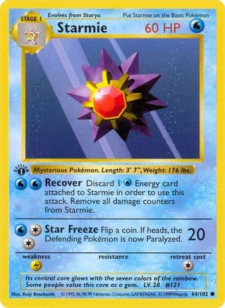 Starmie — Base Set (Shadowless)