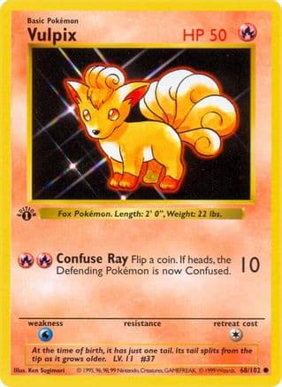 Vulpix — Base Set (Shadowless)