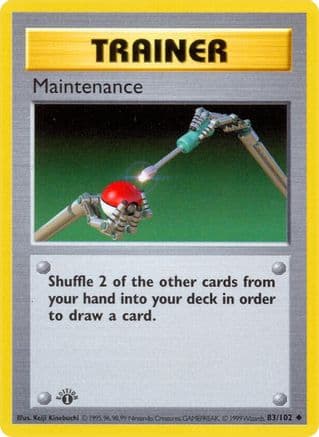 Maintenance — Base Set (Shadowless) Pokémon TCG card by Keiji Kinebuchi