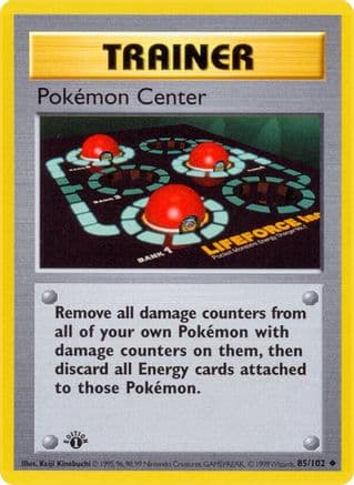 Pokemon Center — Base Set (Shadowless) Pokémon TCG card by Keiji Kinebuchi