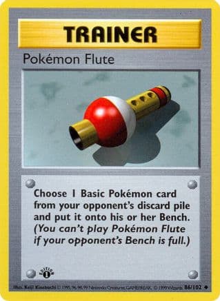 Pokemon Flute — Base Set (Shadowless) Pokémon TCG card by Keiji Kinebuchi