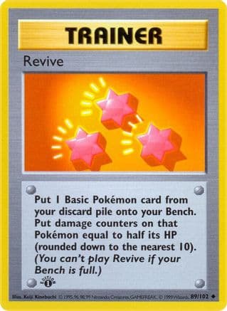 Revive — Base Set (Shadowless) Pokémon TCG card by Keiji Kinebuchi