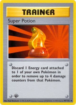 Super Potion — Base Set (Shadowless) Pokémon TCG card by Keiji Kinebuchi