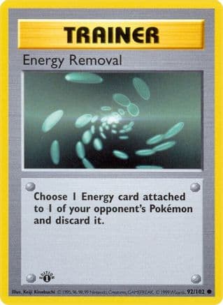 Energy Removal — Base Set (Shadowless) Pokémon TCG card by Keiji Kinebuchi
