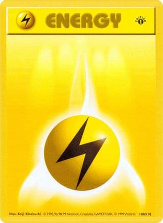 Lightning Energy — Base Set (Shadowless) Pokémon TCG card by Ken Sugimori