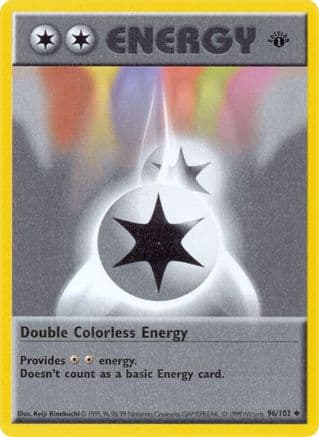 Double Colorless Energy — Base Set (Shadowless) Pokémon TCG card by Keiji Kinebuchi