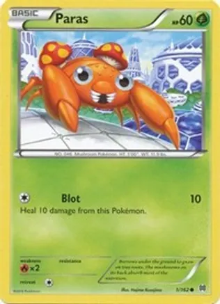 Paras — XY - BREAKthrough Pokémon TCG card by Hajime Kusajima