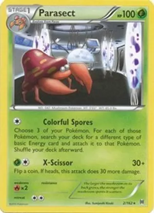 Parasect — XY - BREAKthrough Pokémon TCG card by Sumiyoshi Kizuki