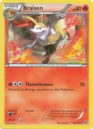 Braixen — XY - BREAKthrough Pokémon TCG card by Ligton