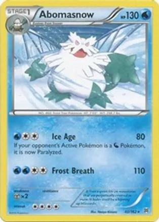 Abomasnow — XY - BREAKthrough Pokémon TCG card by Naoyo Kimura