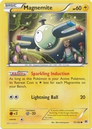Magnemite (51) — XY - BREAKthrough Pokémon TCG card by Akira Komayama