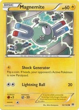Magnemite (52) — XY - BREAKthrough Pokémon TCG card by Akira Komayama