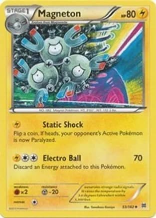 Magneton — XY - BREAKthrough Pokémon TCG card by Tomokazu Komiya