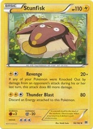 Stunfisk — XY - BREAKthrough Pokémon TCG card by sowsow