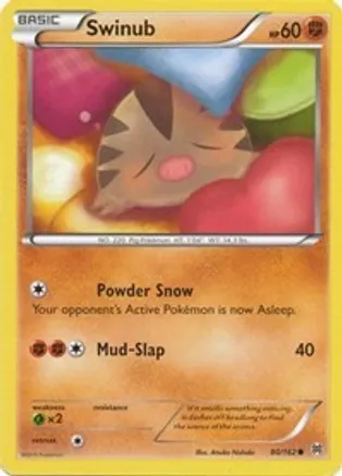 Swinub — XY - BREAKthrough Pokémon TCG card by Atsuko Nishida