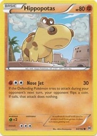 Hippopotas — XY - BREAKthrough Pokémon TCG card by Akira Komayama