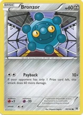 Bronzor — XY - BREAKthrough Pokémon TCG card by Shigenori Negishi