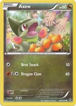 Axew (108) — XY - BREAKthrough Pokémon TCG card by Kagemaru Himeno