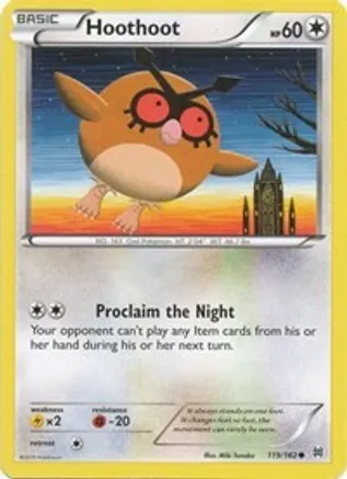 Hoothoot — XY - BREAKthrough Pokémon TCG card by Miki Tanaka