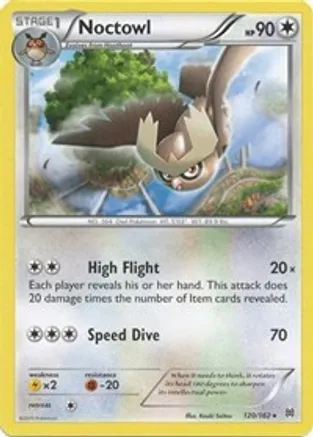 Noctowl — XY - BREAKthrough Pokémon TCG card by Kouki Saitou