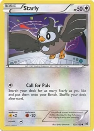 Starly — XY - BREAKthrough Pokémon TCG card by Kyoko Umemoto