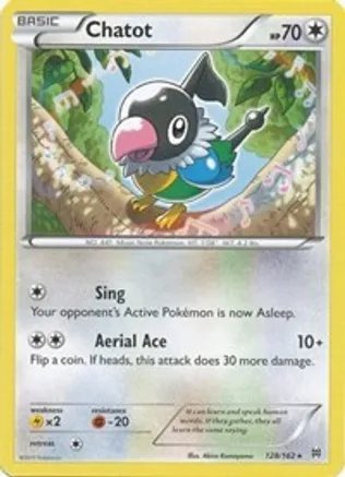 Chatot — XY - BREAKthrough Pokémon TCG card by Akira Komayama