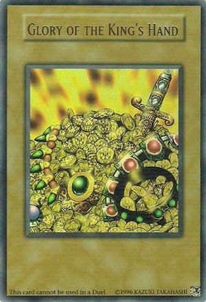 Glory of the King's Hand — King of Games: Yugi's Legendary Decks Yu-Gi-Oh! card by KAZUKI TAKAHASHI