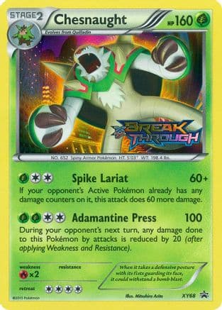 Chesnaught (Prerelease) — XY Promos Pokémon TCG card by Mitsuhiro Arita