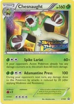 Chesnaught - XY68 (Prerelease [Staff] — XY Promos Pokémon TCG card by Mitsuhiro Arita