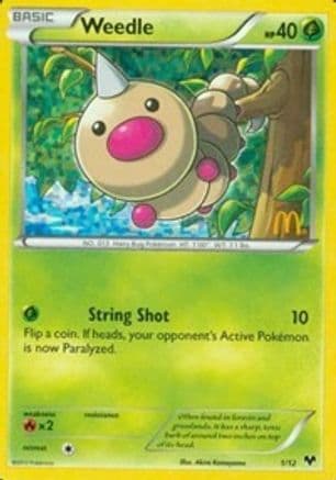 Weedle - 1/12 — McDonald's Promos 2014 Pokémon TCG card by Akira Komayama