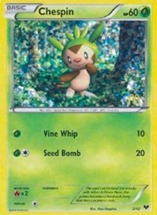 Chespin - 2/12 — McDonald's Promos 2014 Pokémon TCG card by Mizu T.