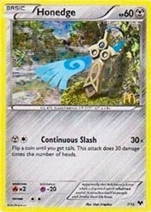 Honedge - 7/12 — McDonald's Promos 2014 Pokémon TCG card by Shin Nagasawa