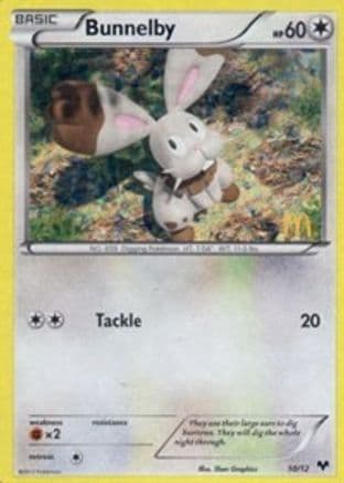 Bunnelby - 10/12 — McDonald's Promos 2014 Pokémon TCG card by Hitoshi Ariga