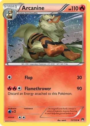 Arcanine — XY - BREAKpoint Pokémon TCG card by Ryuta Fuse