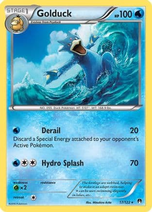 Golduck — XY - BREAKpoint Pokémon TCG card by Mitsuhiro Arita