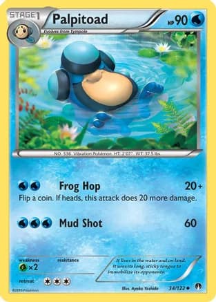Palpitoad — XY - BREAKpoint Pokémon TCG card by Ayaka Yoshida