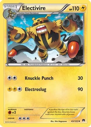 Electivire — XY - BREAKpoint Pokémon TCG card by kawayoo