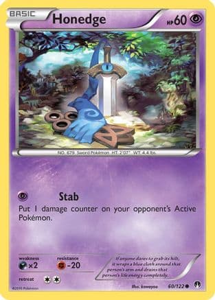 Honedge — XY - BREAKpoint Pokémon TCG card by kawayoo