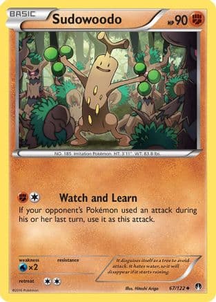 Sudowoodo — XY - BREAKpoint Pokémon TCG card by Hitoshi Ariga