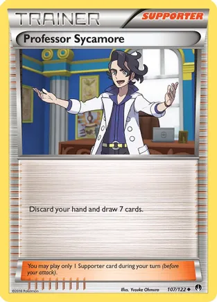 Professor Sycamore — XY - BREAKpoint Pokémon TCG card by Yusuke Ohmura