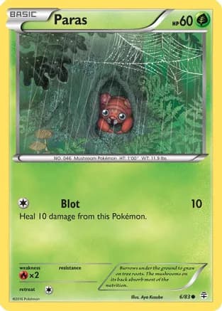 Paras — Generations Pokémon TCG card by Naoyo Kimura