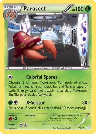Parasect — Generations Pokémon TCG card by Satoshi Shirai
