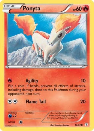 Ponyta — Generations Pokémon TCG card by Tomokazu Komiya