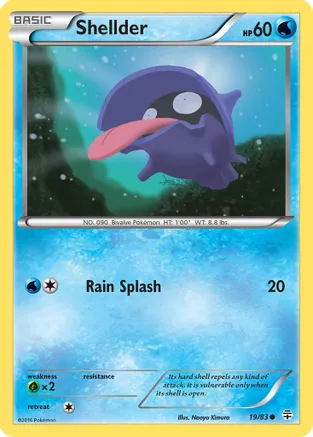 Shellder — Generations Pokémon TCG card by Naoyo Kimura