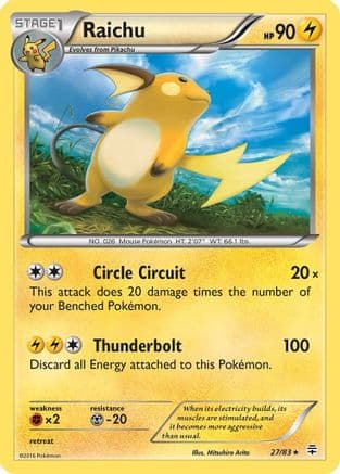 Raichu — Generations Pokémon TCG card by Mitsuhiro Arita